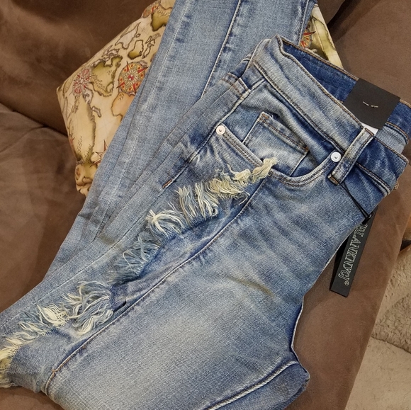 Blank NYC The Bond Good Call Wash High Rise Skinny Sassy Flounce Jeans Sz 26 NWT - Picture 6 of 14
